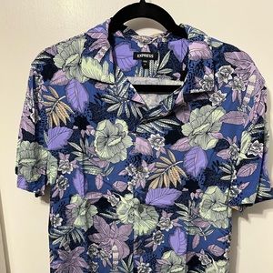 Express Men’s floral print rayon shirt
